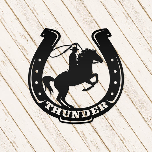 Personalized Horse Name Metal Sign- Horse Stable Name Sign
