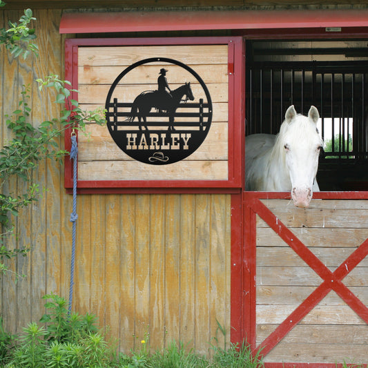 Custom Horse Name Metal Sign-Horse Stable Sign