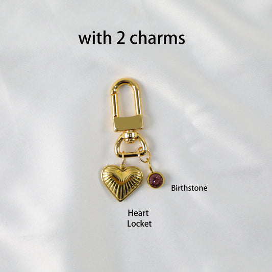 custom charm keychains, charm keychain, Birthstone keychain, pendant keychains,bag charms, Women Bag Accessories, keychain,Gift for Her