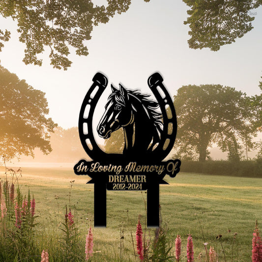 Custom Horse Garden Sign, Personalized Horse Memorial, Dreamer Memorial Garden,Custom animal sign,Horse decor,Sympathy Gift,Remembrance sign
