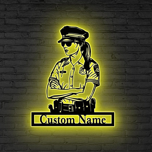 Custom Police Officer LED Sign, Light for Law Enforcement Gift, Decor for Officer, Police Officer LED Wall, Police wall decor, Home Sign