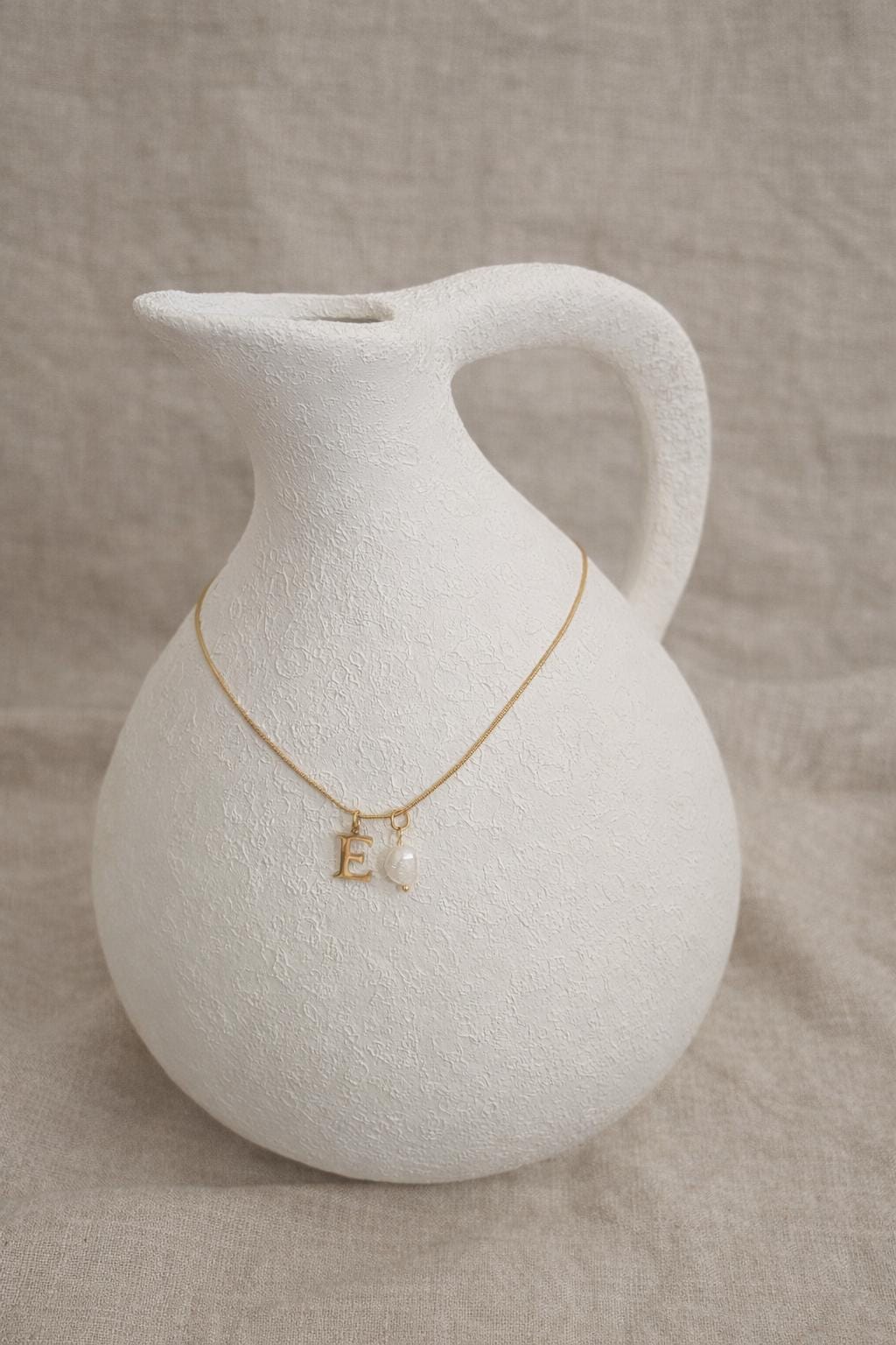Pearl initial necklace, necklace for little girls, gift for women, gold initial necklace, birthday gift for teens, gift for toddlers