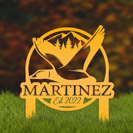 Custom Duck Hunting Metal Lawn Sign - Your name Lawn Sign