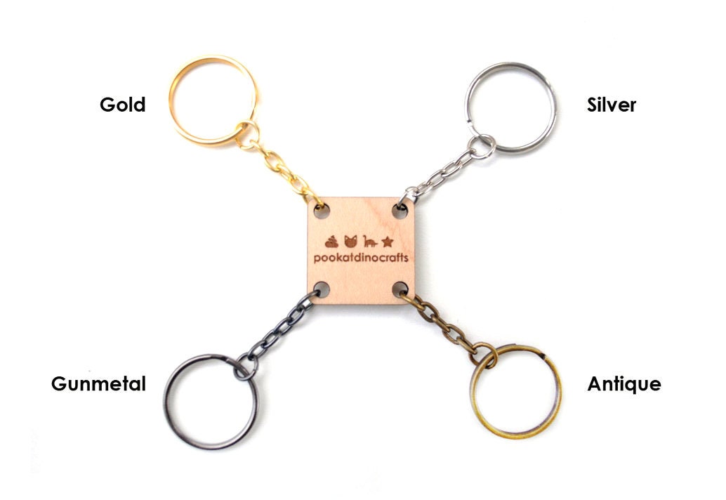 Interlocking Wolf, Cat, and Dog Keychains - Family, Friendship, Poly Relationship couple keychain set