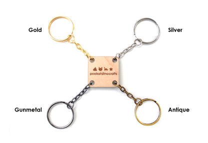 Interlocking Cat Trio Keychains - Family, Friendship, Poly Relationship couple keychain set