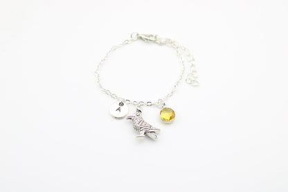 Personalized Crow Anklet: Silver Raven Charm Ankle Chain