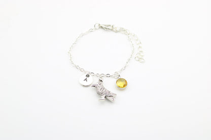Personalized Crow Anklet: Silver Raven Charm Ankle Chain