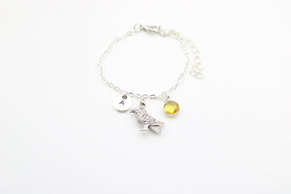Personalized Crow Anklet: Silver Raven Charm Ankle Chain