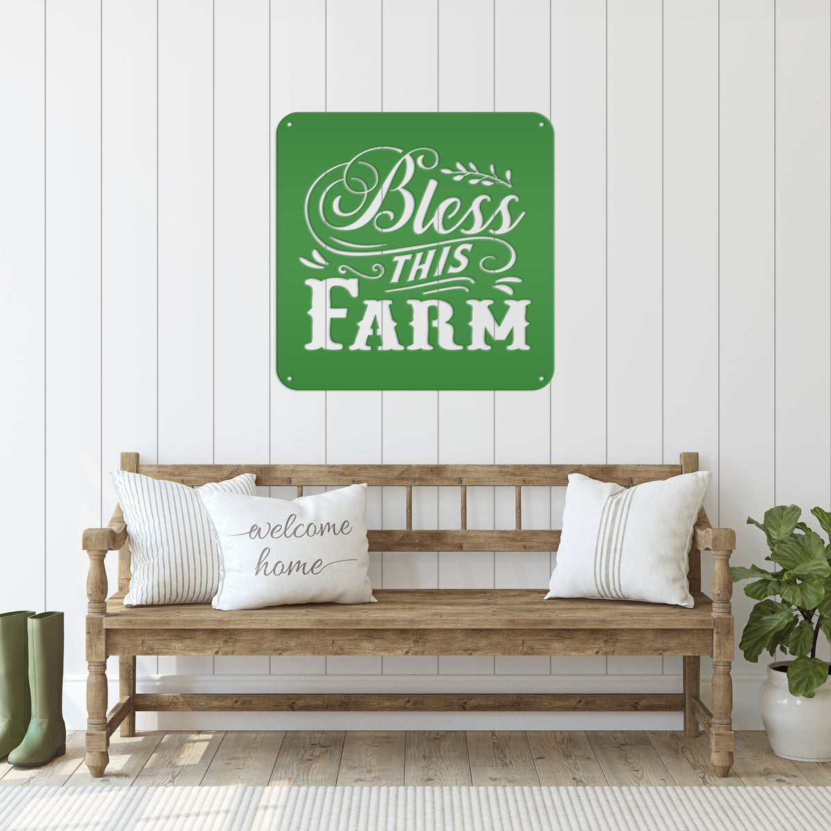 Bless This Farm Metal Sign-Home Decor Sign