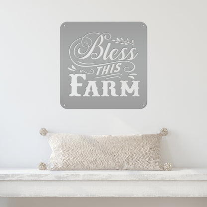 Bless This Farm Metal Sign-Home Decor Sign