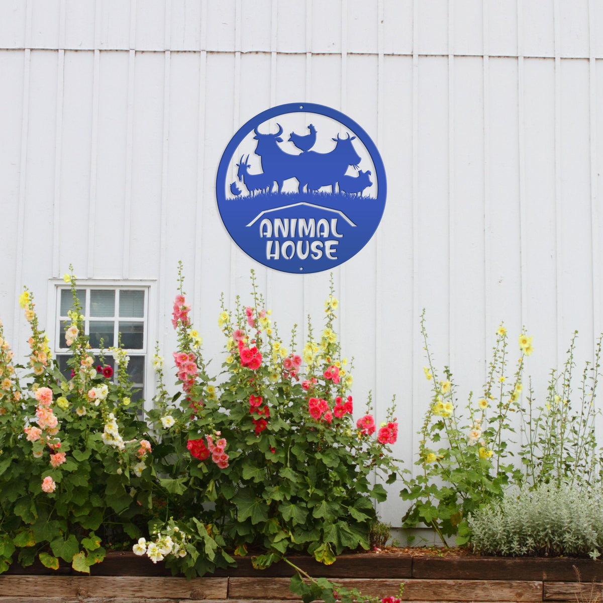Farm Animal House Metal Sign