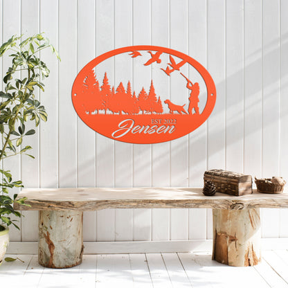 Duck Hunting Scene Sign, Personalized Gift for the Duck Hunter, Unique Gift Idea, Custom Metal Wall Art, Home Decor