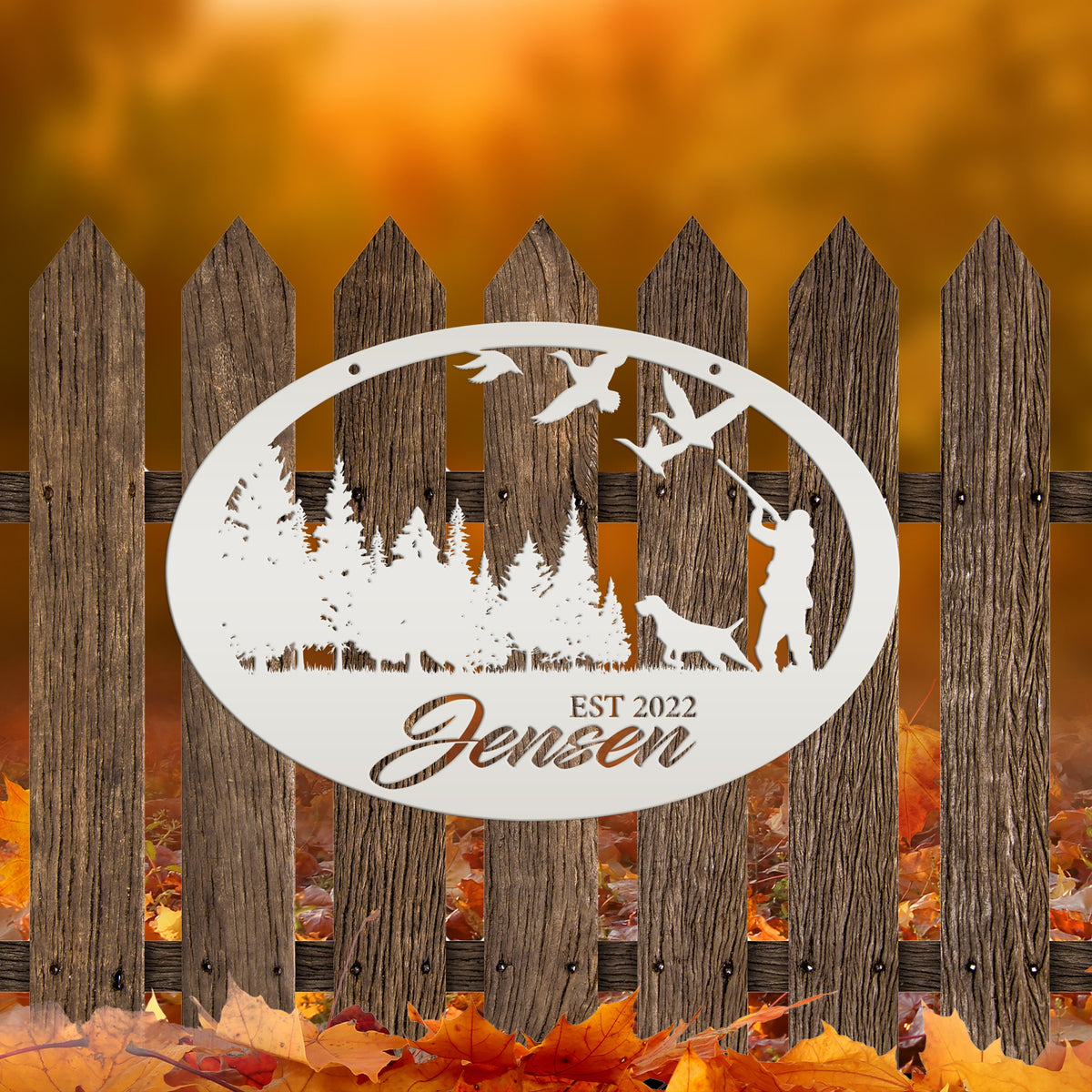 Duck Hunting Scene Sign, Personalized Gift for the Duck Hunter, Unique Gift Idea, Custom Metal Wall Art, Home Decor