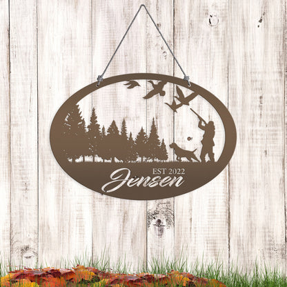 Duck Hunting Scene Sign, Personalized Gift for the Duck Hunter, Unique Gift Idea, Custom Metal Wall Art, Home Decor
