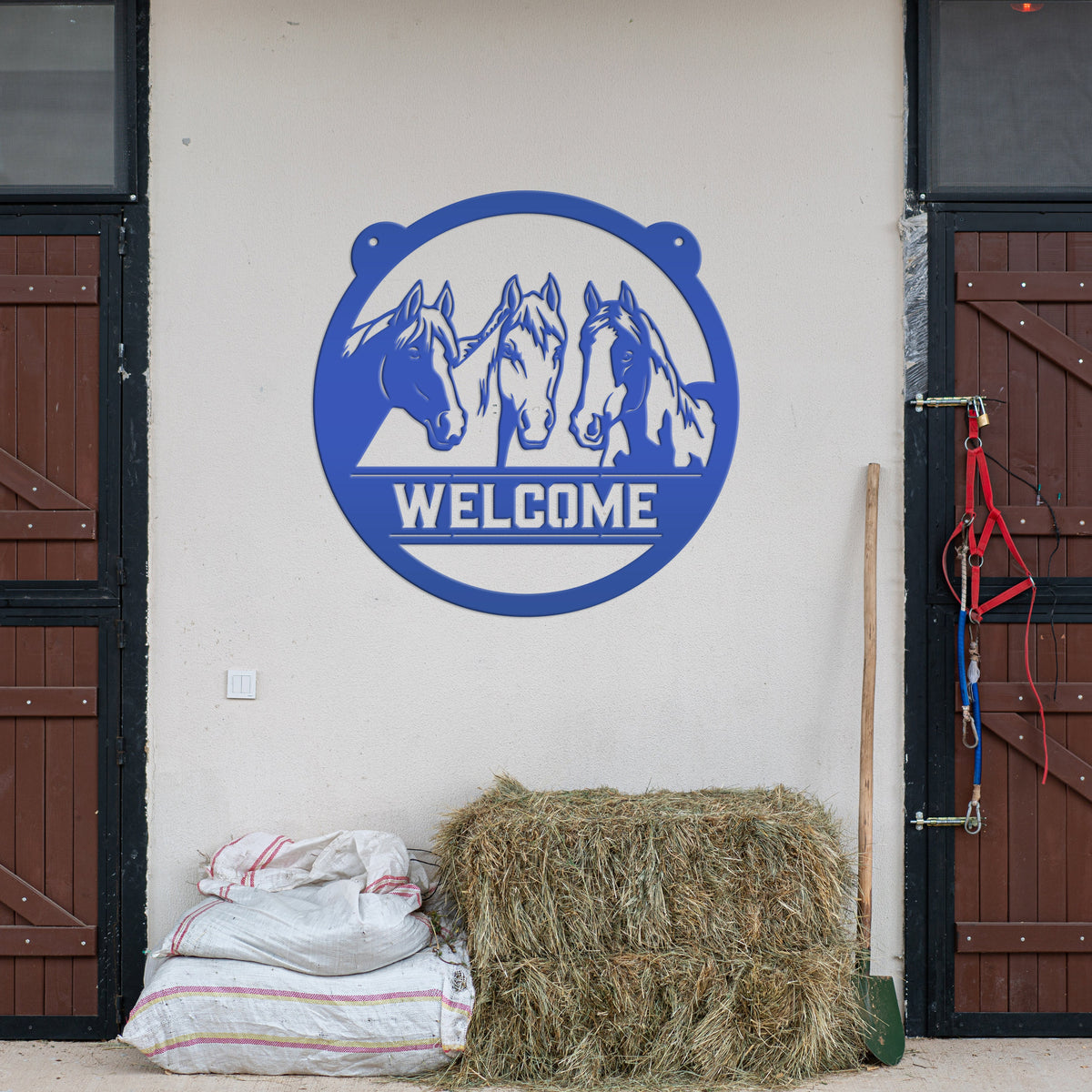 Charming Horse Welcome Sign – Unique Metal Decor for Animal Lovers - Ranch/Farm Welcoming Signs - Farmhouse Decoration - Housewarming Gift