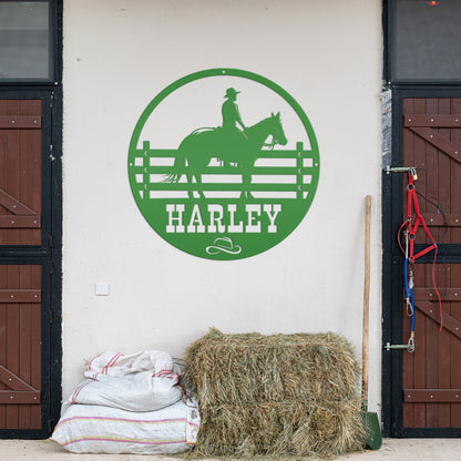 Custom Horse Name Metal Sign-Horse Stable Sign