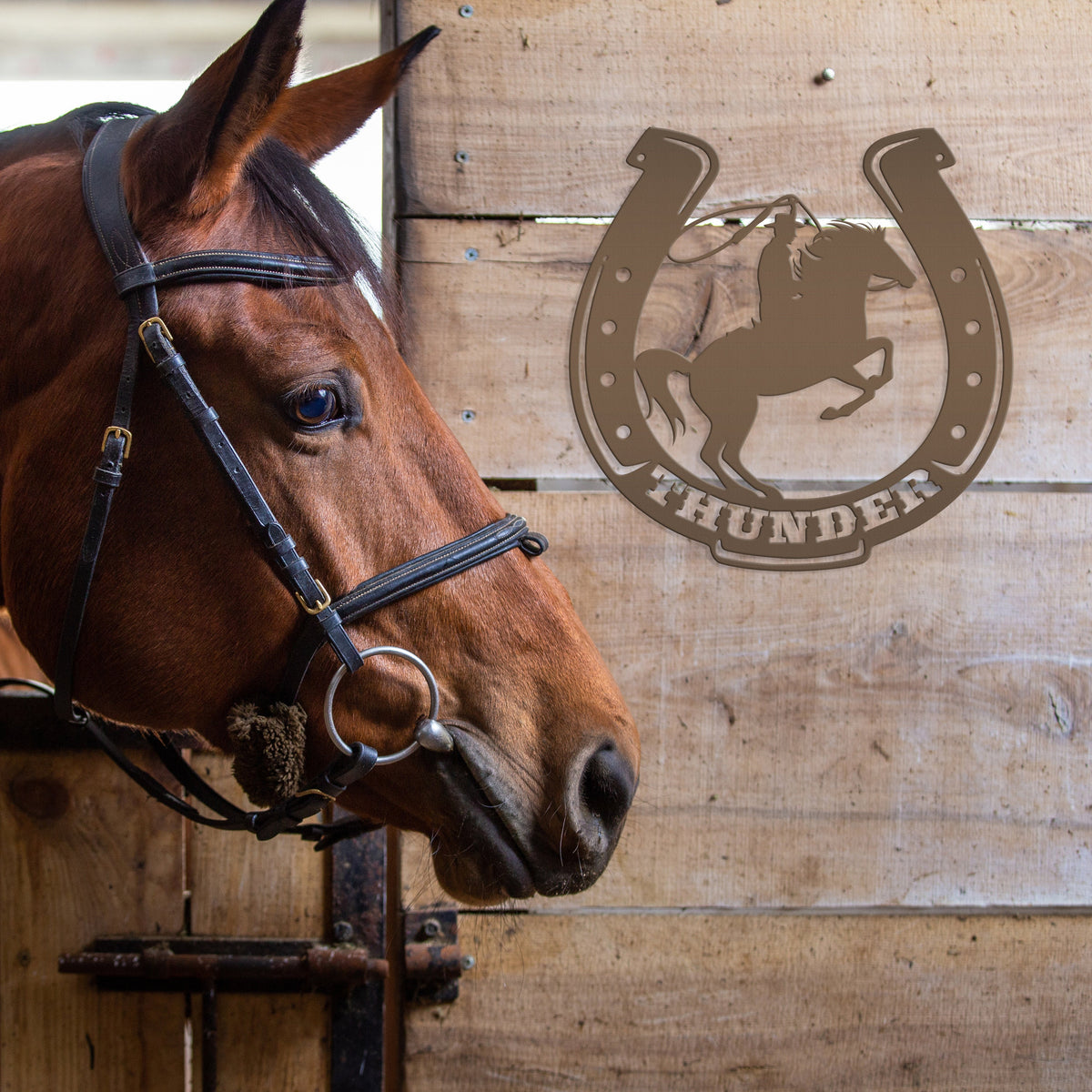 Personalized Horse Name Metal Sign- Horse Stable Name Sign