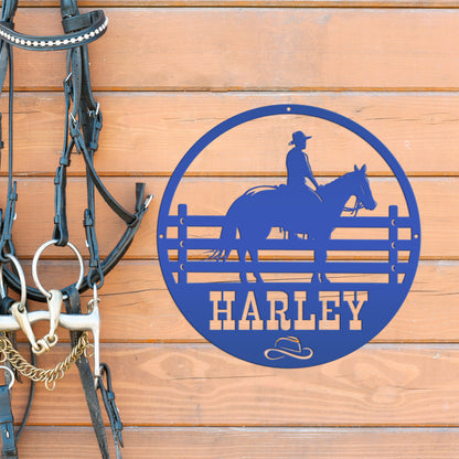 Custom Horse Name Metal Sign-Horse Stable Sign