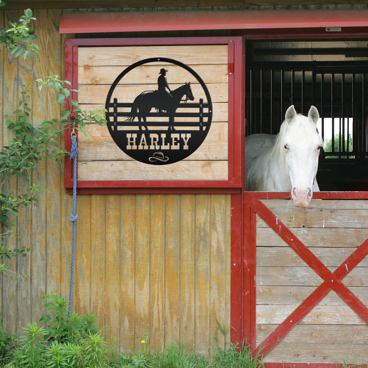 Custom Horse Name Metal Sign-Horse Stable Sign