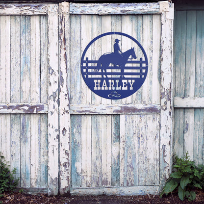 Custom Horse Name Metal Sign-Horse Stable Sign