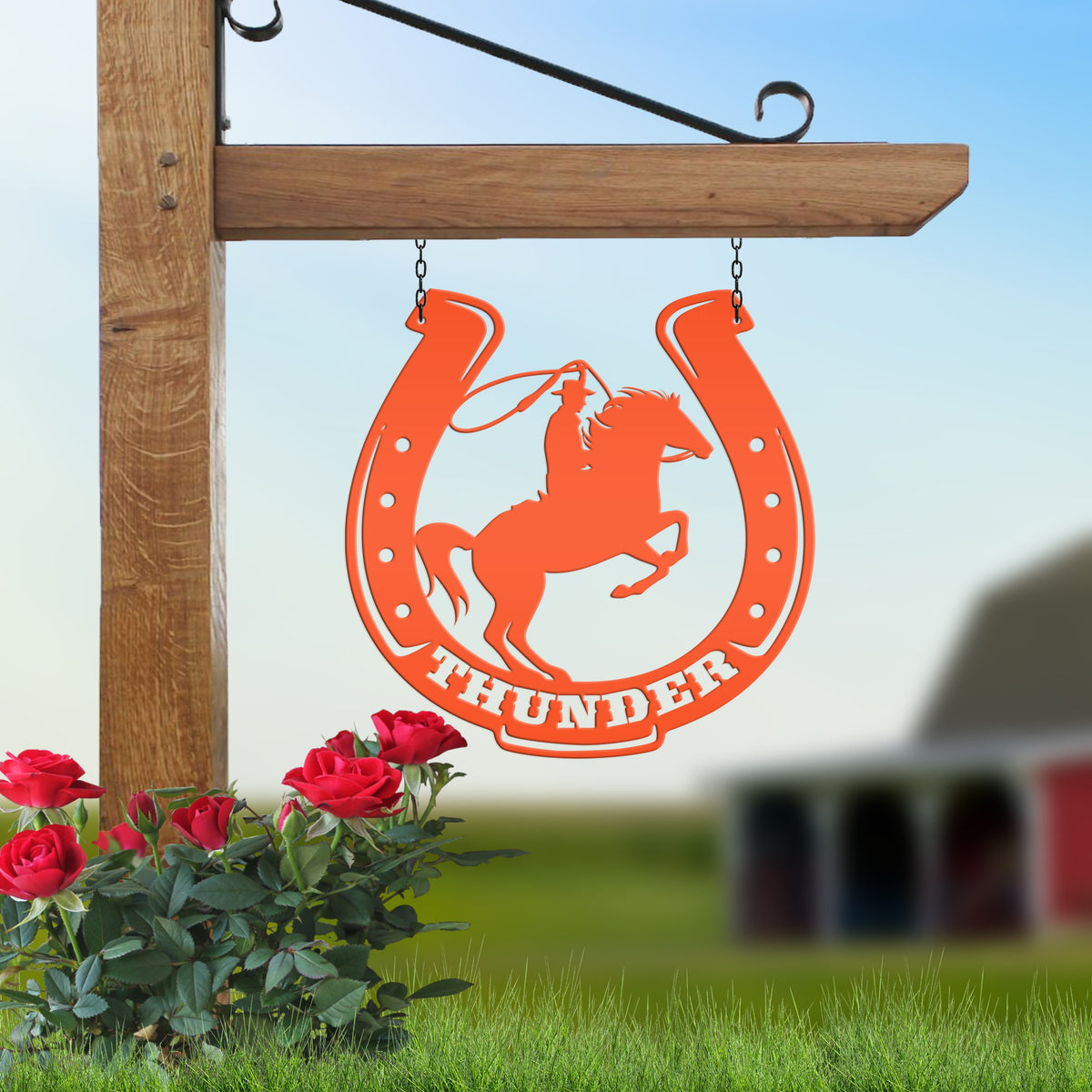 Personalized Horse Name Metal Sign- Horse Stable Name Sign