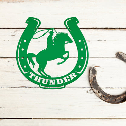 Personalized Horse Name Metal Sign- Horse Stable Name Sign