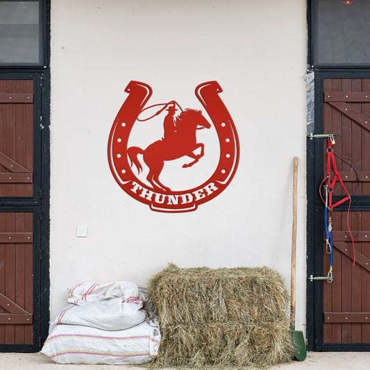 Personalized Horse Name Metal Sign- Horse Stable Name Sign