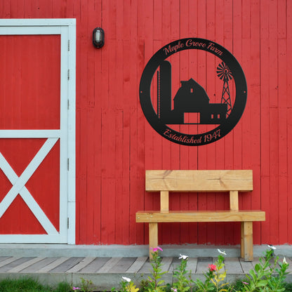 Personalized Farm Established Date Metal Sign - Enter your own wording