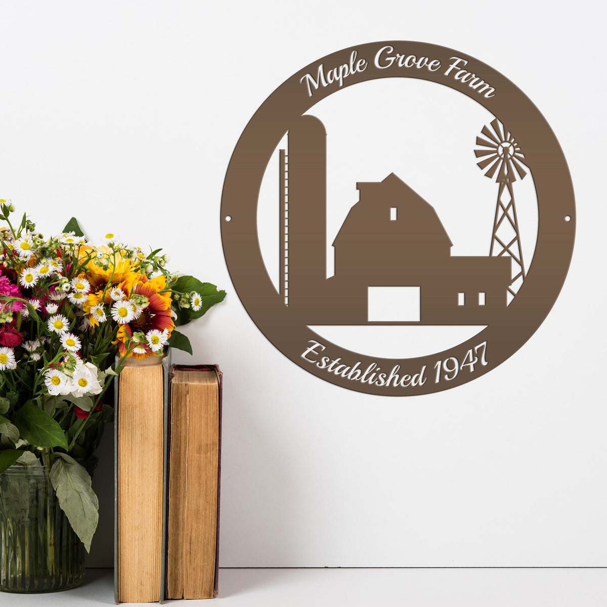Personalized Farm Established Date Metal Sign - Enter your own wording