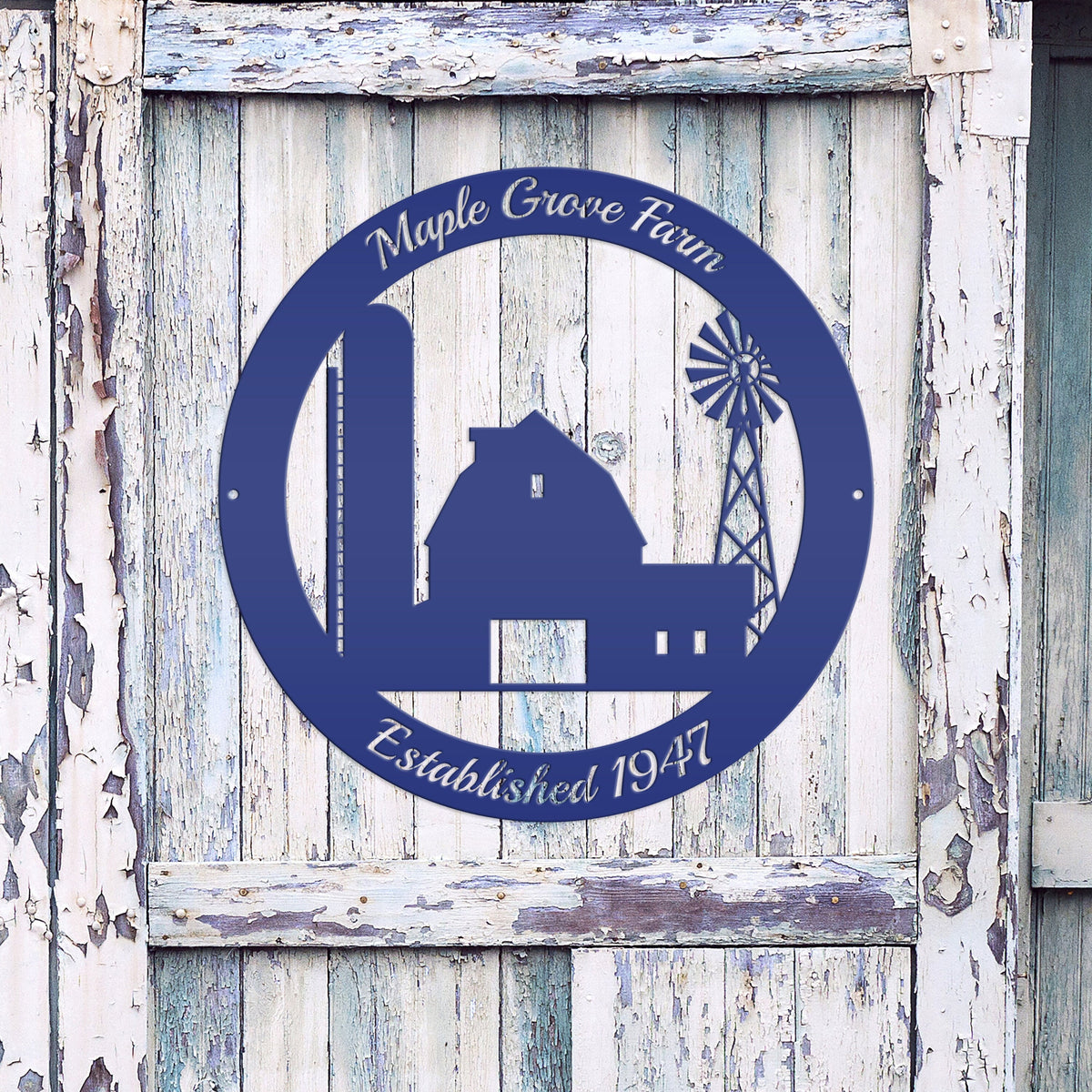 Personalized Farm Established Date Metal Sign - Enter your own wording