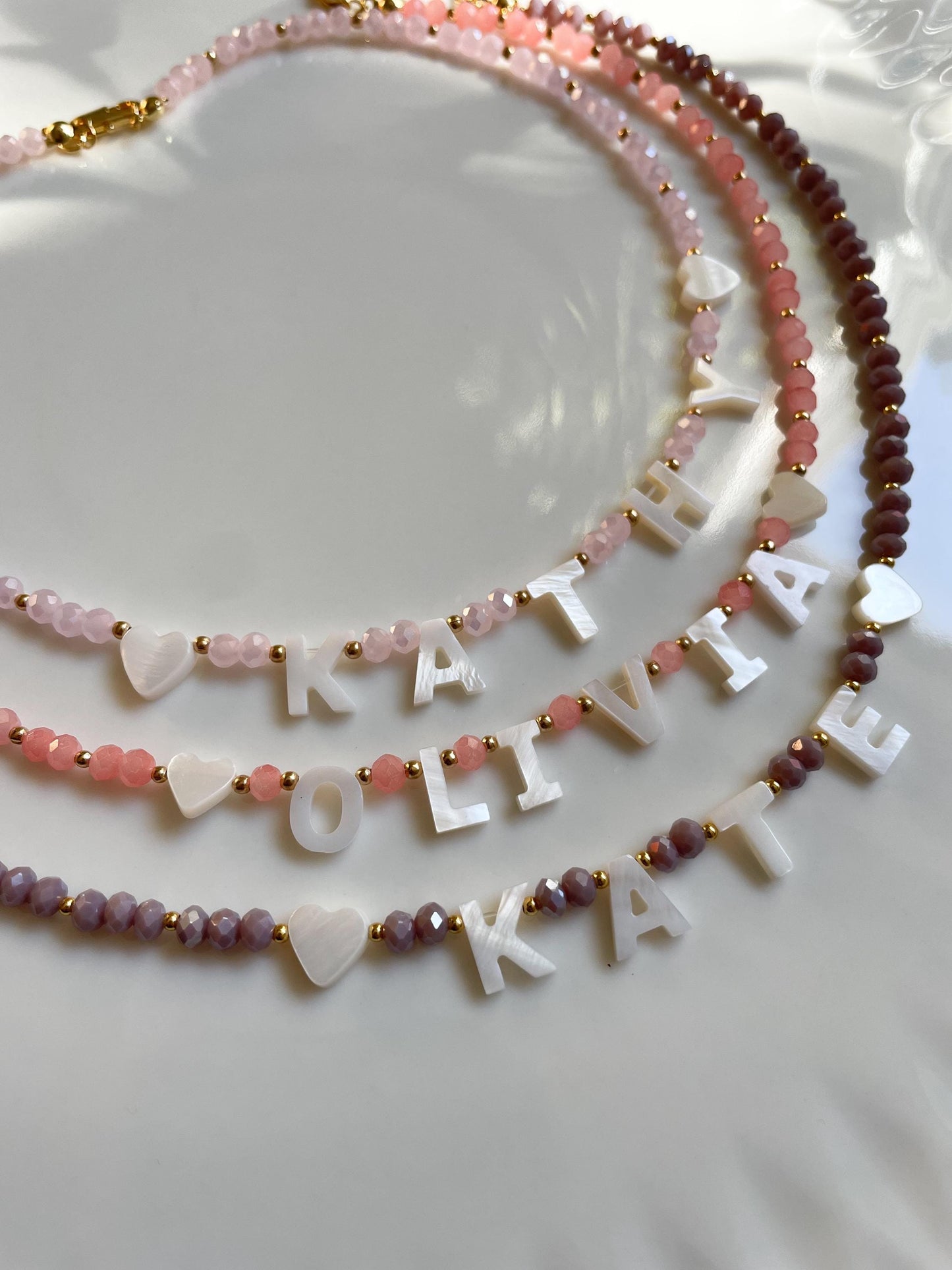 personalized name necklace, birthday gift for little girls, bright beaded necklace, colourful name necklace for kids, Easter gift for kids