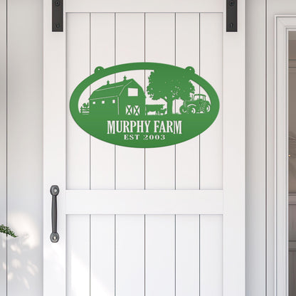 Farm Sign Family Name Metal Sign | Personalized Ranch Panel | Outdoor Address Plaque | Rustic Home Decor | Homestead Gift | Century Farm