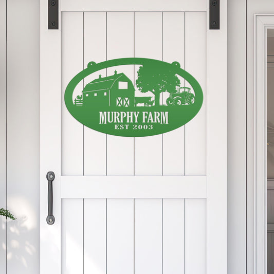Farm Sign Family Name Metal Sign | Personalized Ranch Panel | Outdoor Address Plaque | Rustic Home Decor | Homestead Gift | Century Farm