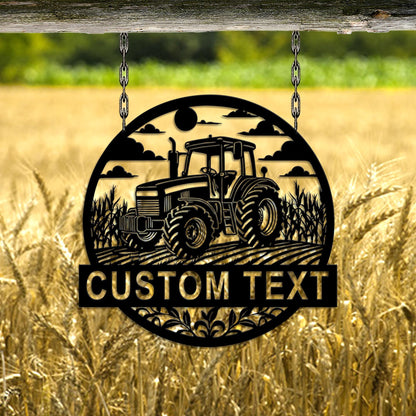 Custom Tractor Metal Sign, Personalized Tractor Wall,Farmhouse Decor, Tractor Name Sign, Gift for Farmer, Barn wall art, Dad Gift, Home Sign