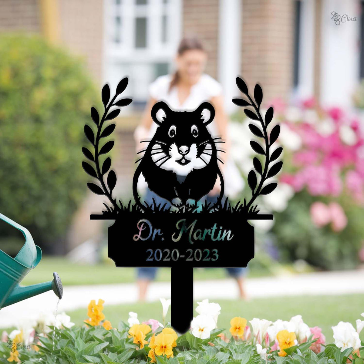 Personalized Hamster Memorial Sign, Memorial Stake, Pet Loss Gift, Hamster Remembrance Plaque, Hamster garden, Sympathy Gift, Pet memorial
