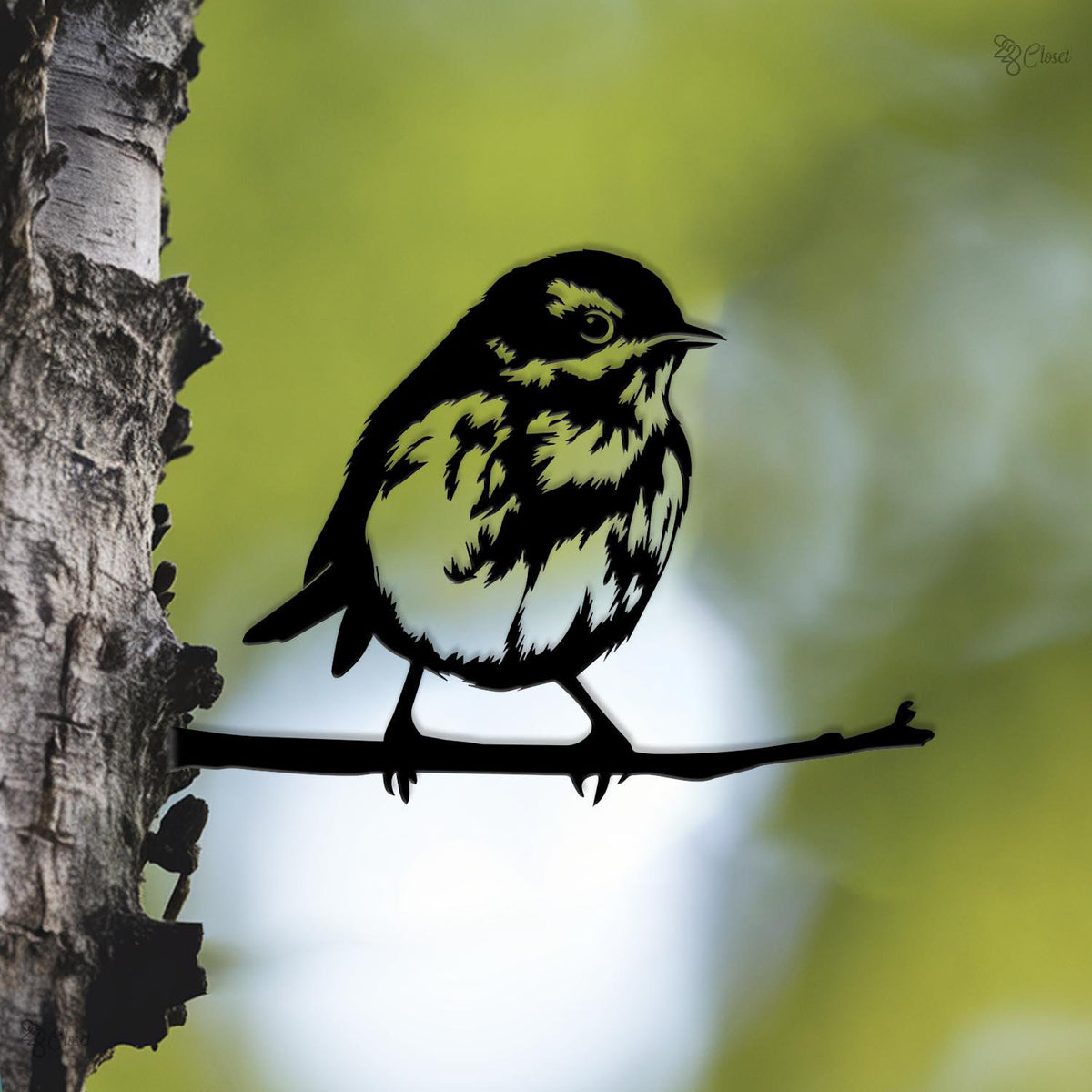 Metal Bird on Branch Wall Art, Garden Nature Decor, Tree Branch Bird Decor, Metal wildlife art, Forest animal art, Bird on branch, Home Gift