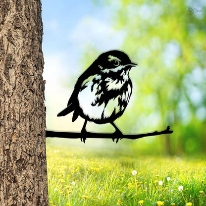 Metal Bird on Branch Wall Art, Garden Nature Decor, Tree Branch Bird Decor, Metal wildlife art, Forest animal art, Bird on branch, Home Gift