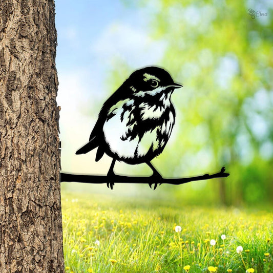 Metal Bird on Branch Wall Art, Garden Nature Decor, Tree Branch Bird Decor, Metal wildlife art, Forest animal art, Bird on branch, Home Gift