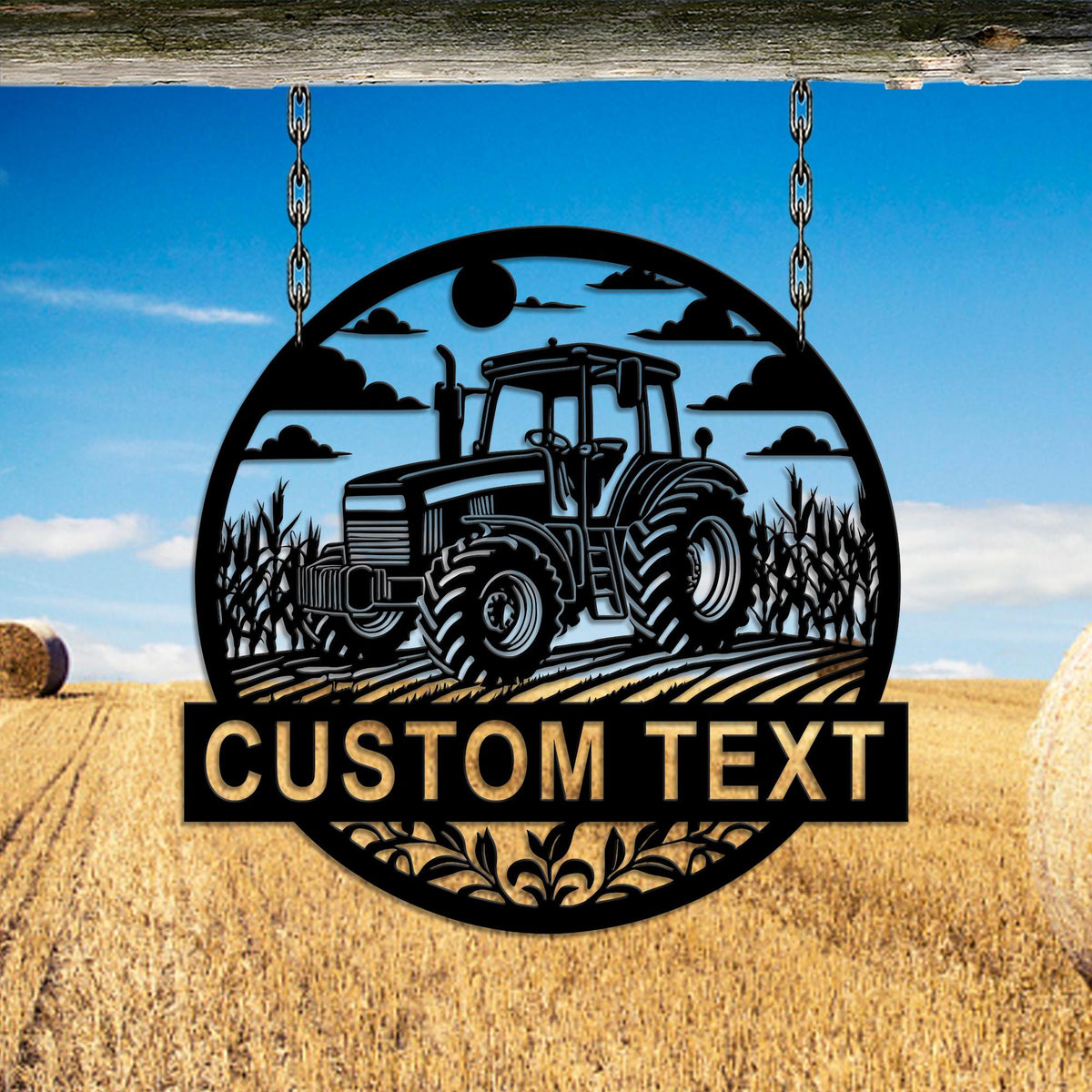 Custom Tractor Metal Sign, Personalized Tractor Wall,Farmhouse Decor, Tractor Name Sign, Gift for Farmer, Barn wall art, Dad Gift, Home Sign