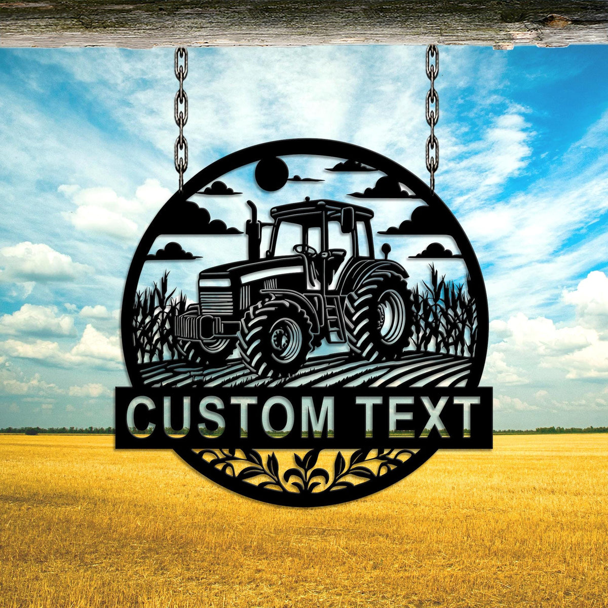 Custom Tractor Metal Sign, Personalized Tractor Wall,Farmhouse Decor, Tractor Name Sign, Gift for Farmer, Barn wall art, Dad Gift, Home Sign