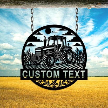 Custom Tractor Metal Sign, Personalized Tractor Wall,Farmhouse Decor, Tractor Name Sign, Gift for Farmer, Barn wall art, Dad Gift, Home Sign