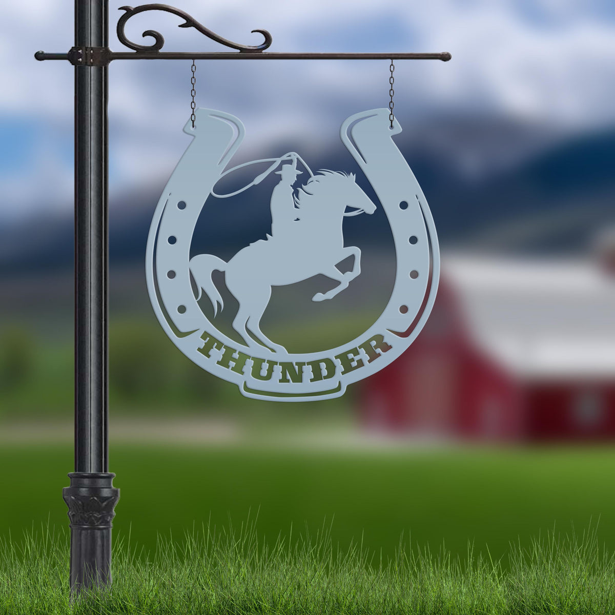 Personalized Horse Name Metal Sign- Horse Stable Name Sign