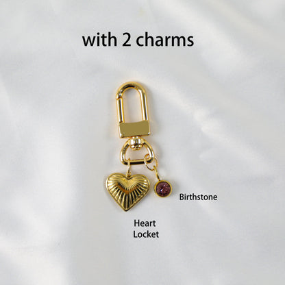 Initial charms, wallet charms, birthstone charms, keychain charms, Personalized charms, personalized keychains, charm charms, birthday gifts,
