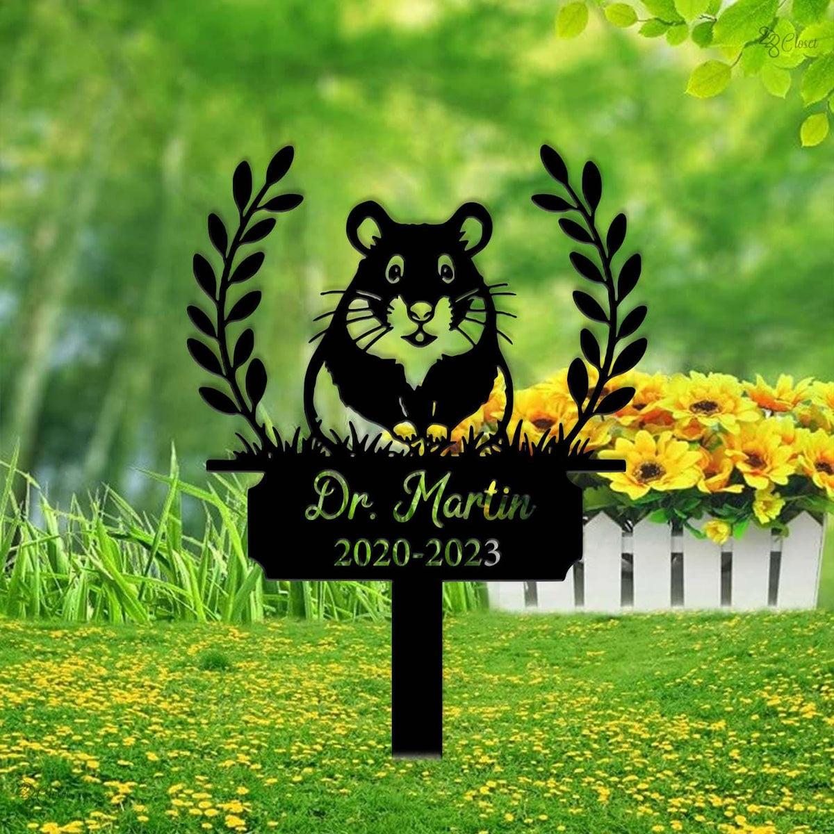 Personalized Hamster Memorial Sign, Memorial Stake, Pet Loss Gift, Hamster Remembrance Plaque, Hamster garden, Sympathy Gift, Pet memorial
