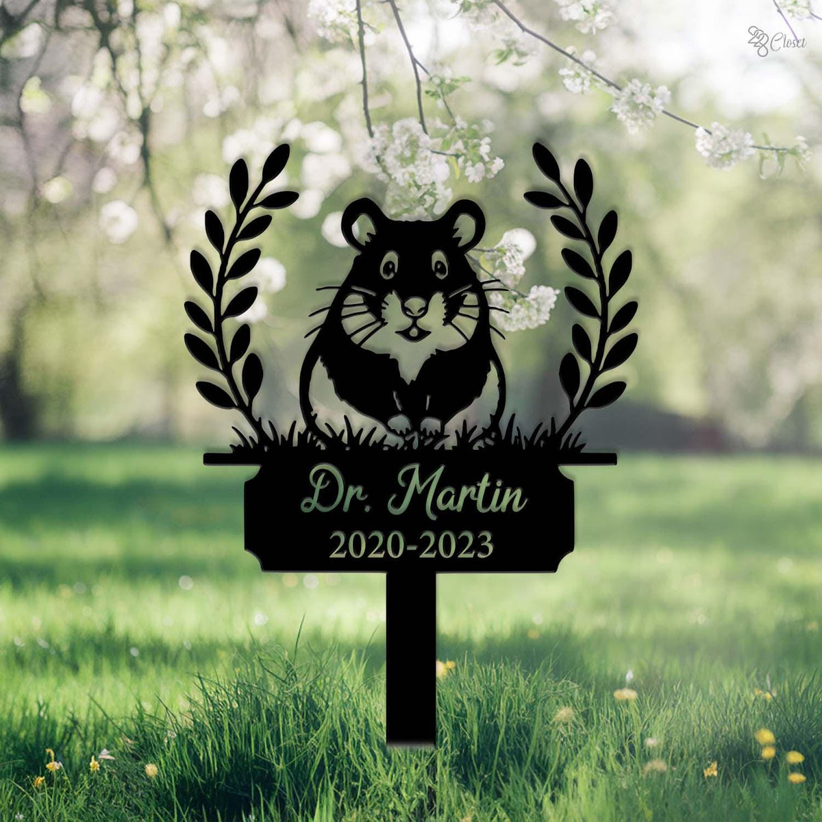 Personalized Hamster Memorial Sign, Memorial Stake, Pet Loss Gift, Hamster Remembrance Plaque, Hamster garden, Sympathy Gift, Pet memorial