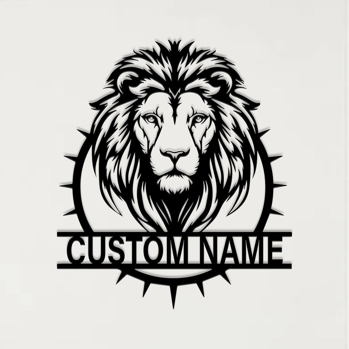 Custom Lion Head Metal Sign, Lion Head Name Sign, Birthday Gift, Gift for dad, Wildlife decor, Metal animal sign, Lion head sign, Home Decor