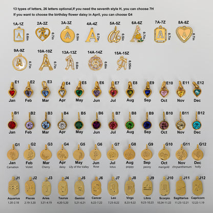 Initial charms, wallet charms, birthstone charms, keychain charms, Personalized charms, personalized keychains, charm charms, birthday gifts,