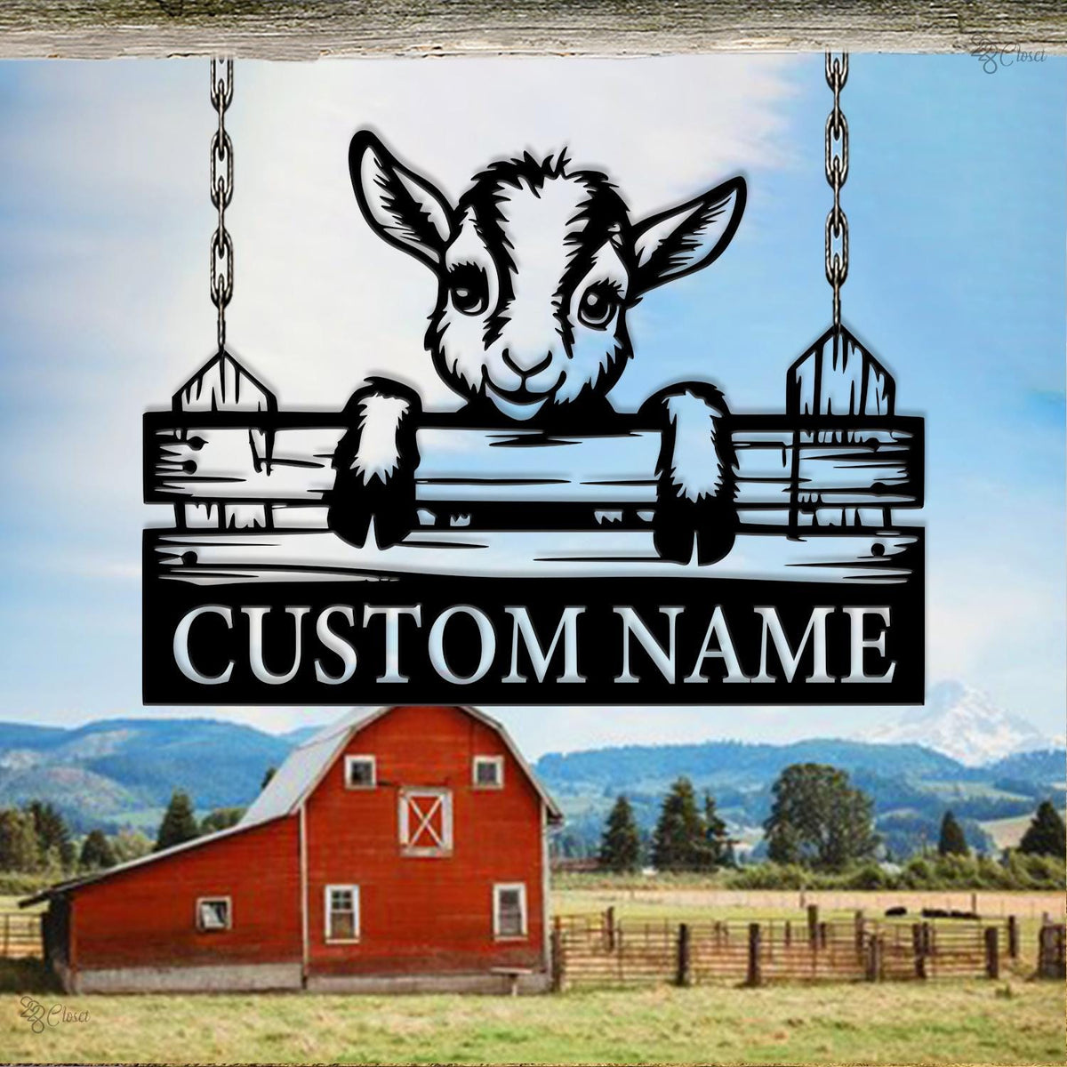 Custom Goat Farm Sign, Cute Baby Goat Name Sign, Baby Goat Metal, Baby Goat Fence Decor, Farm animal sign, Custom ranch sign, Gift for farm