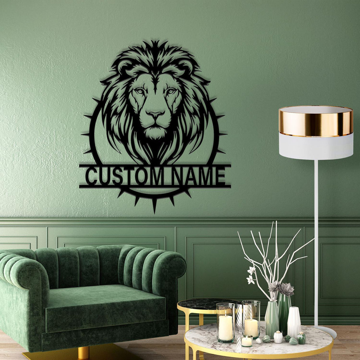 Custom Lion Head Metal Sign, Lion Head Name Sign, Birthday Gift, Gift for dad, Wildlife decor, Metal animal sign, Lion head sign, Home Decor