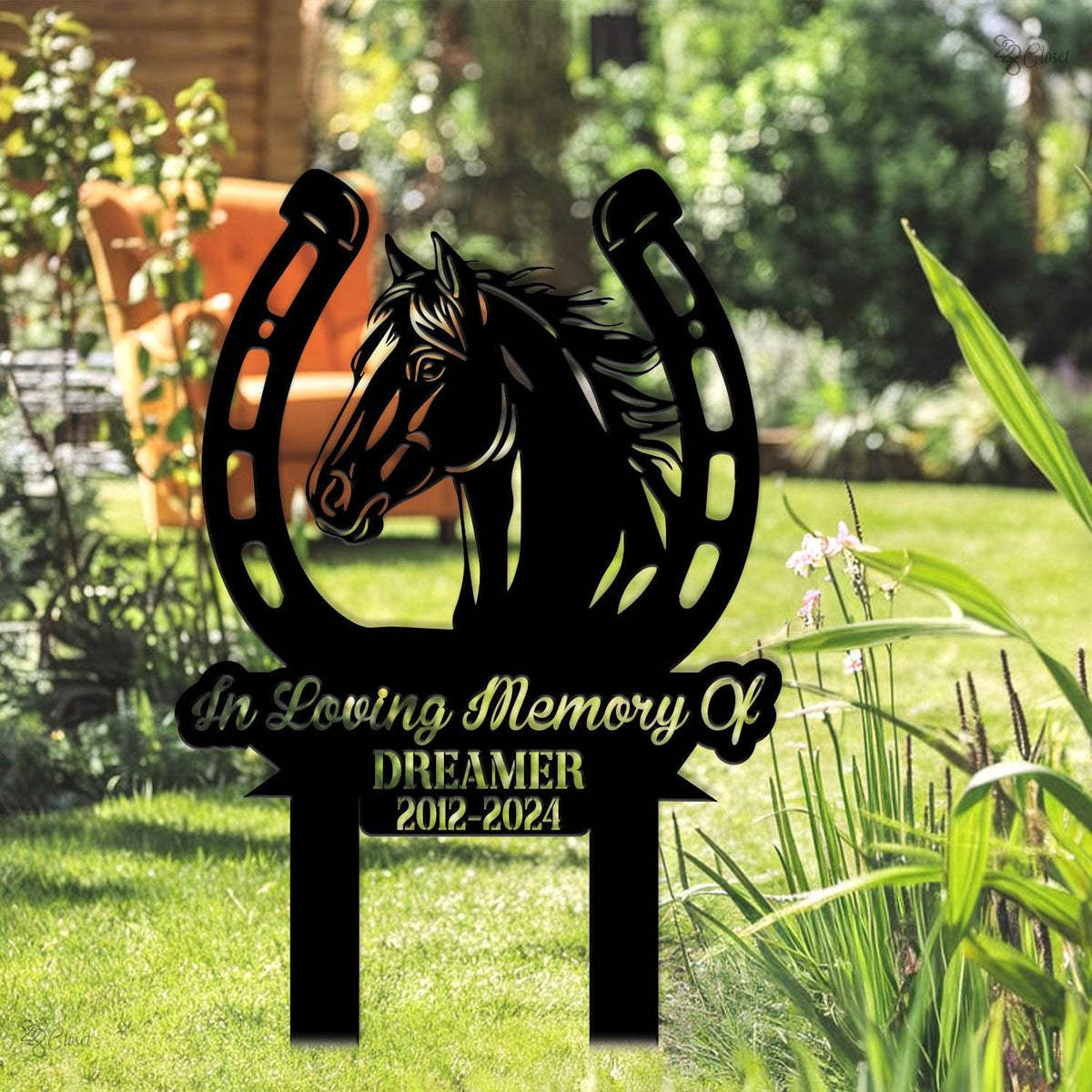 Custom Horse Garden Sign, Personalized Horse Memorial, Dreamer Memorial Garden,Custom animal sign,Horse decor,Sympathy Gift,Remembrance sign